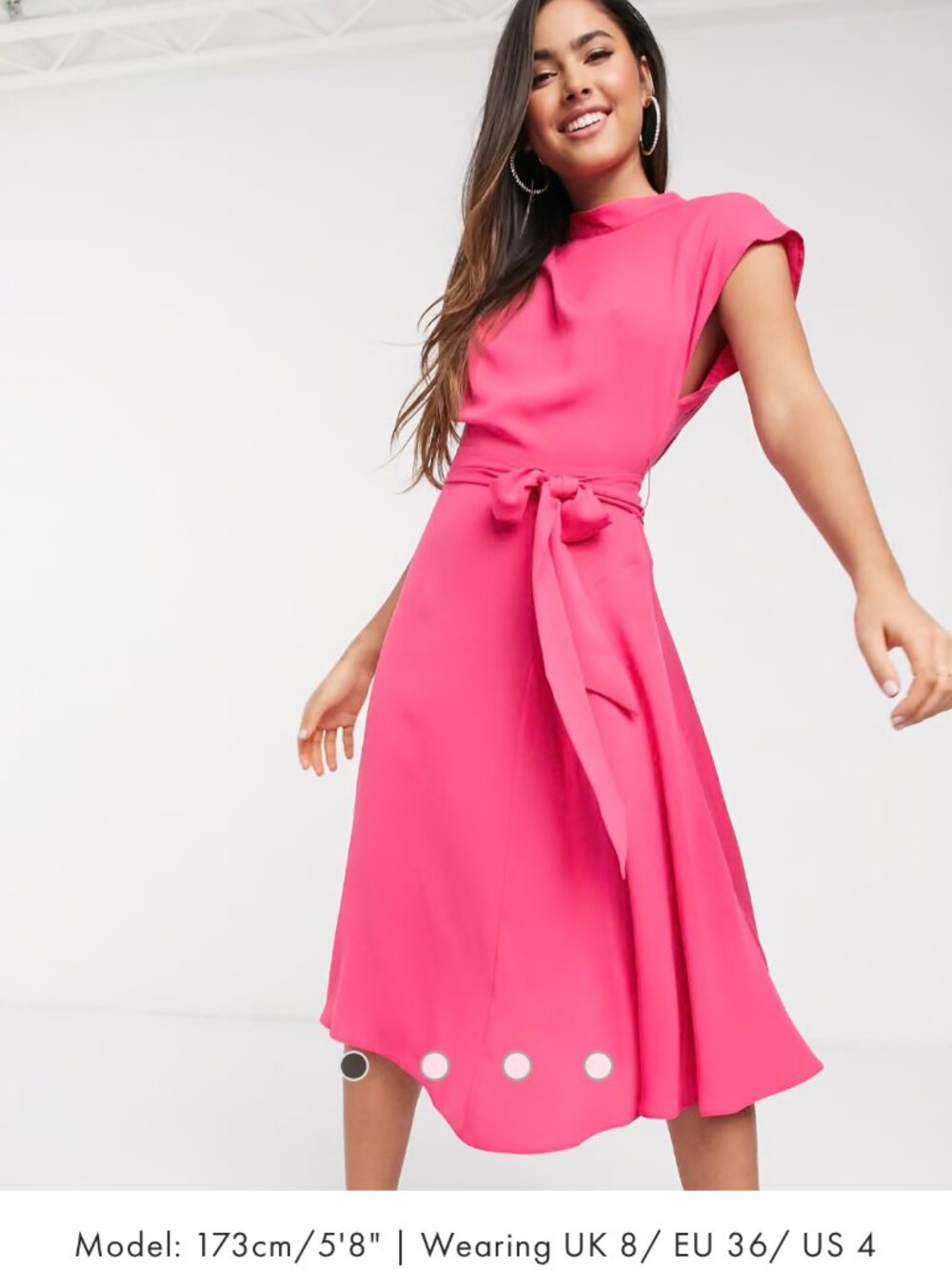 ASOS Summer Midi Dress | Magenta | Size 6 | Like New